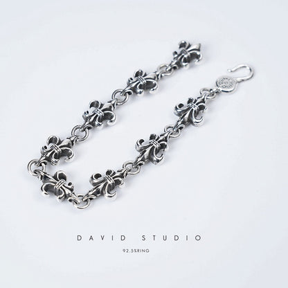 BS FLEUR CROSS CUT OUT LINK BRACELET