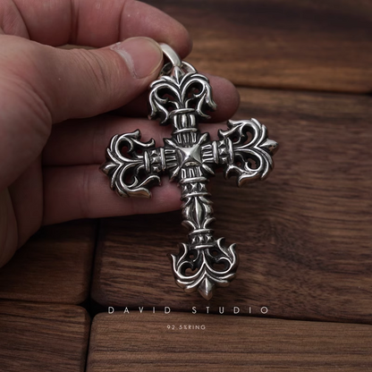 LARGE FILIGREE CROSS PENDANT