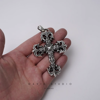 LARGE FILIGREE CROSS PENDANT