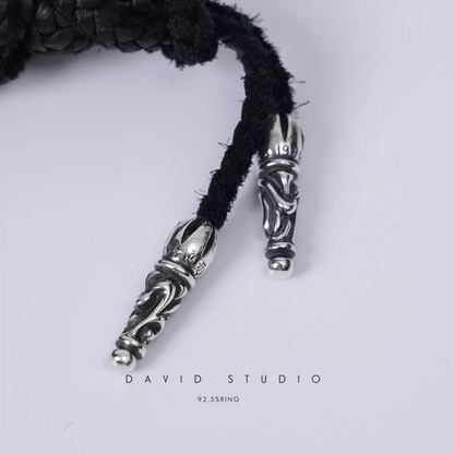 FOTI MAHALIA PENDANT – LEATHER BRAID