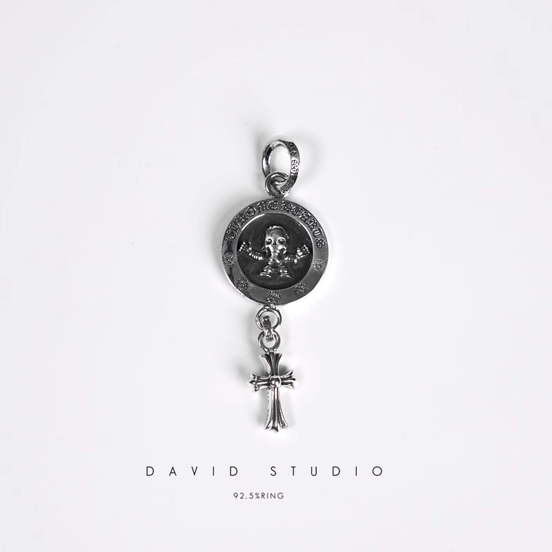 FOTI MEDALLION BABY CROSS CHARM