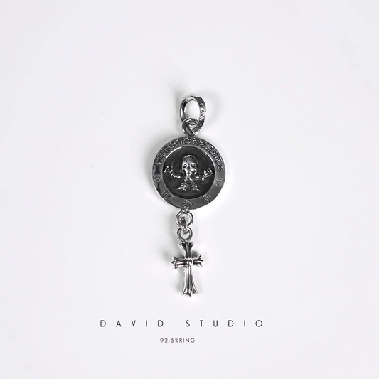 FOTI MEDALLION BABY CROSS CHARM