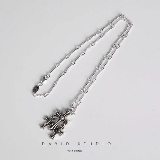 CEMETERY CUT OUT PENDANT – TWIST CHAIN