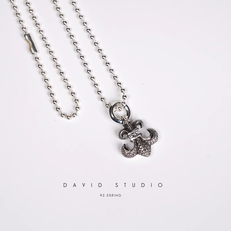 BS FLEUR CHARM WITH DIAMOND – BALL CHAIN