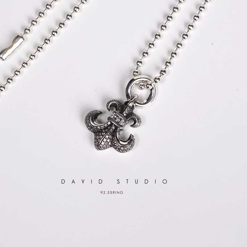 BS FLEUR CHARM WITH DIAMOND – BALL CHAIN