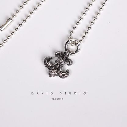 BS FLEUR CHARM WITH DIAMOND – BALL CHAIN