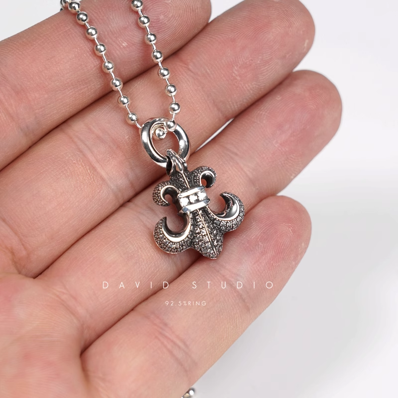 BS FLEUR CHARM WITH DIAMOND – BALL CHAIN
