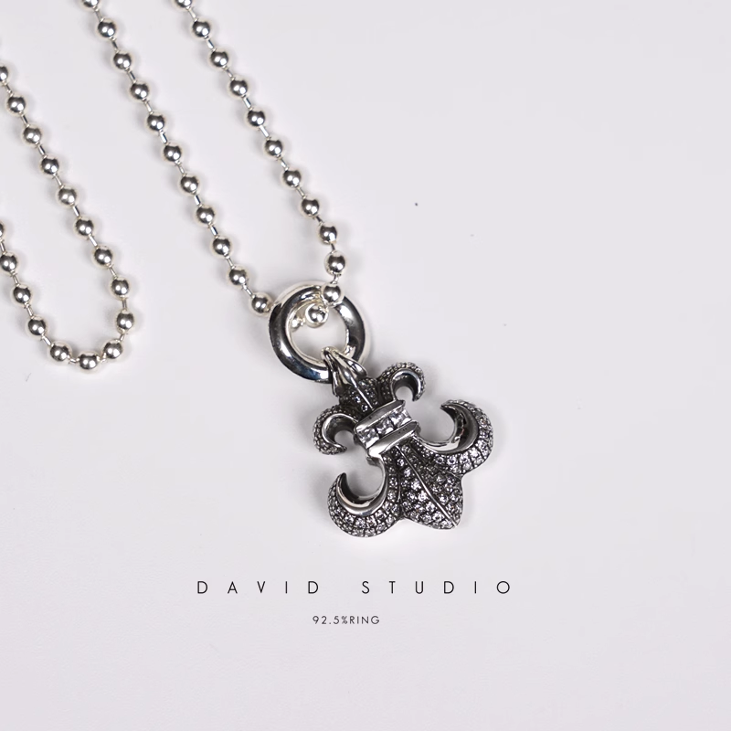 BS FLEUR CHARM WITH DIAMOND – BALL CHAIN