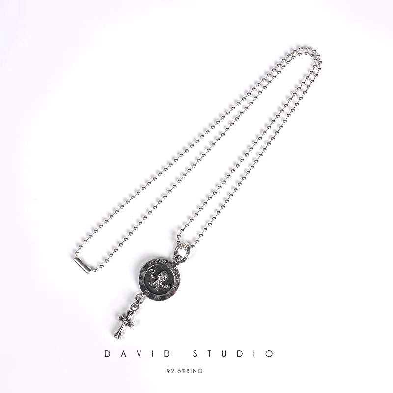 FOTI MEDALLION BABY CROSS CHARM – BALL CHAIN