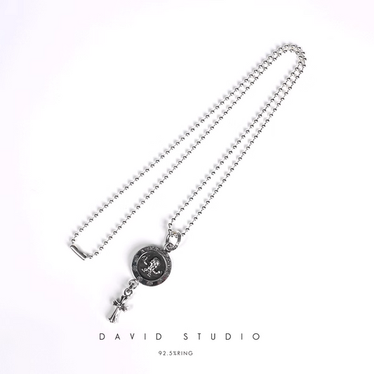 FOTI MEDALLION BABY CROSS CHARM – BALL CHAIN