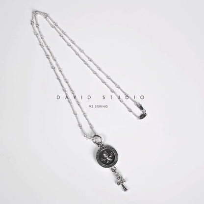 FOTI MEDALLION BABY CROSS CHARM – TWIST CHAIN