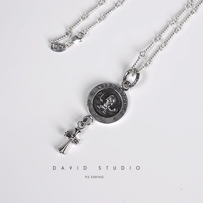 FOTI MEDALLION BABY CROSS CHARM – TWIST CHAIN