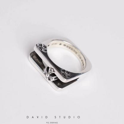 CHROME HEARTS MOVABLE CROSS RING