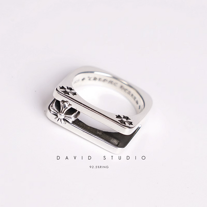 CHROME HEARTS MOVABLE CROSS RING