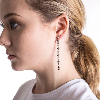 5 DROP CROSS EARRING