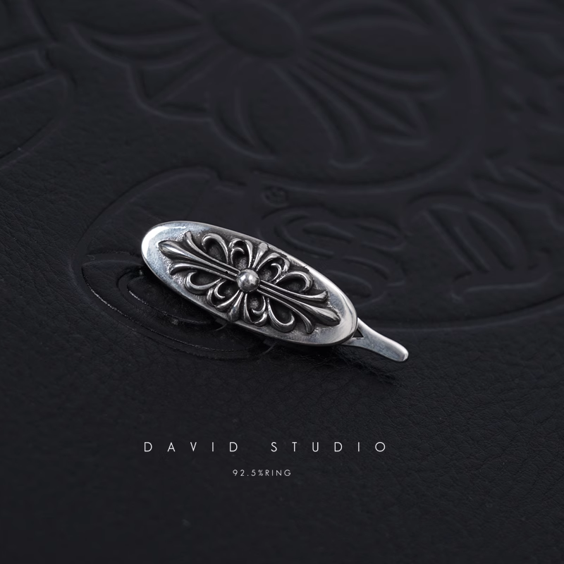 Chrome Hearts Floral Cross Hair Clip