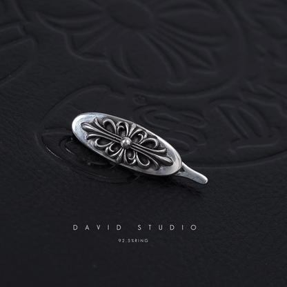 Chrome Hearts Floral Cross Hair Clip