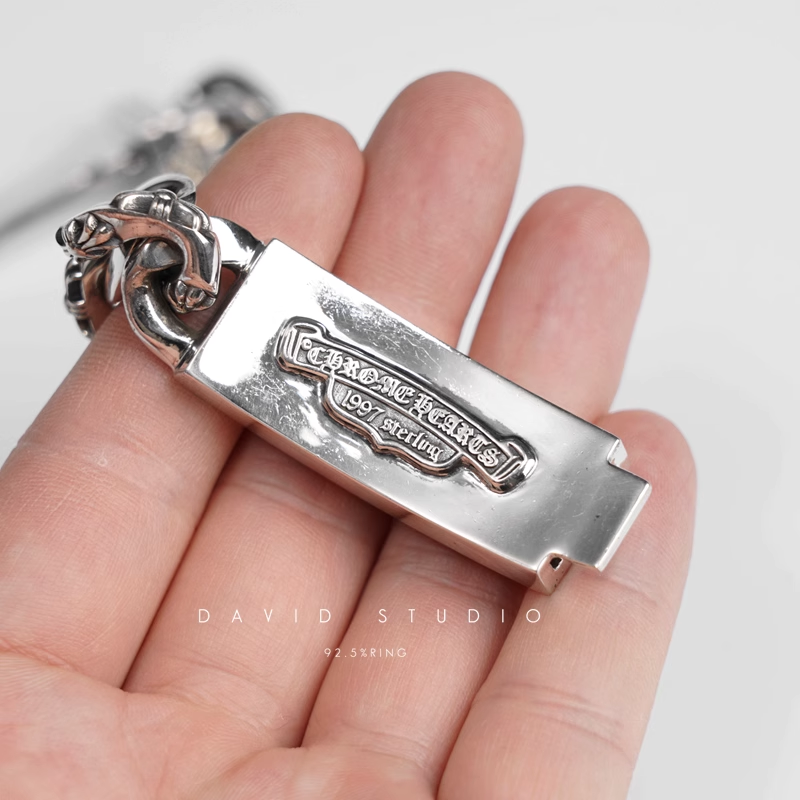 FLORAL CROSS FANCY CHAIN BRACELET