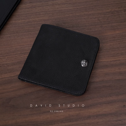 SNAP CROSS BUTTON SHEEPSKIN WALLET
