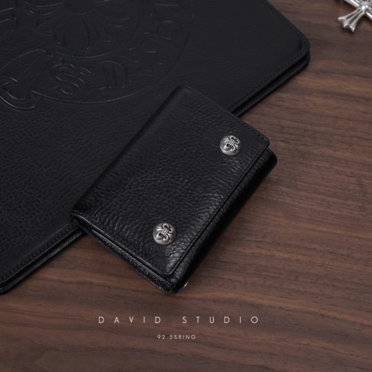 2 SNAP FLEUR BUTTON CROSS WALLET