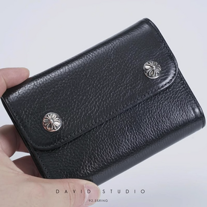 DAGGER ZIP 2 SNAP CROSS BUTTON WALLET