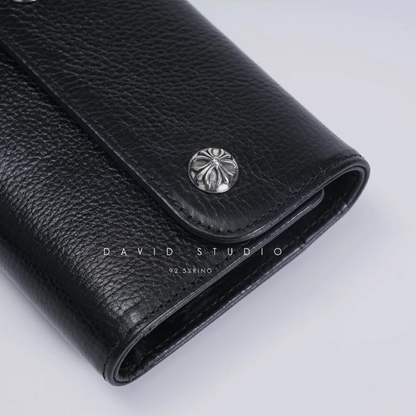 DAGGER ZIP 2 SNAP CROSS BUTTON WALLET