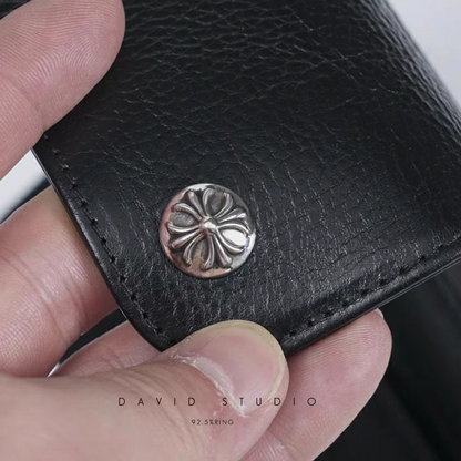 DAGGER ZIP 2 SNAP CROSS BUTTON WALLET