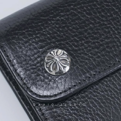 DAGGER ZIP 2 SNAP CROSS BUTTON WALLET