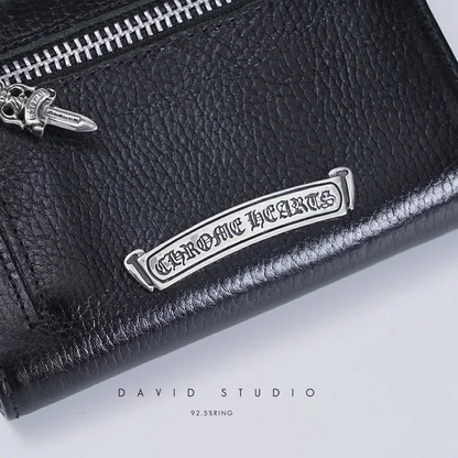 DAGGER ZIP 2 SNAP CROSS BUTTON WALLET