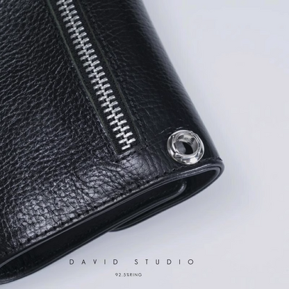 DAGGER ZIP 2 SNAP CROSS BUTTON WALLET