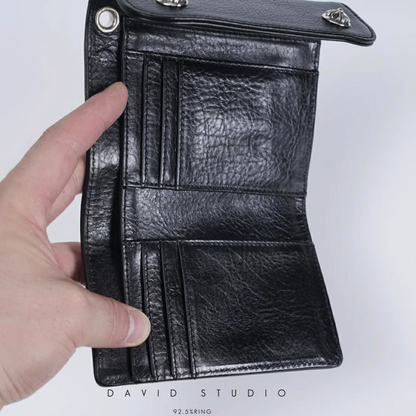 DAGGER ZIP 2 SNAP CROSS BUTTON WALLET