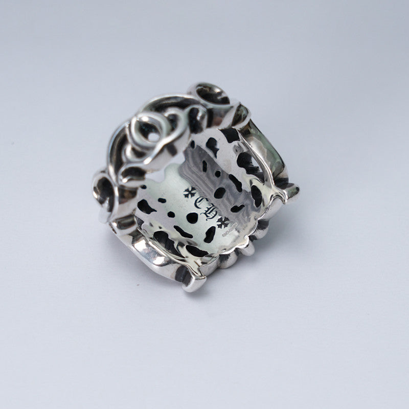 BUTTERFLY FLORAL CROSS RING