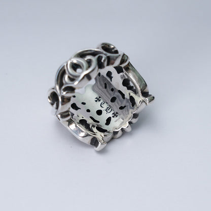 BUTTERFLY FLORAL CROSS RING