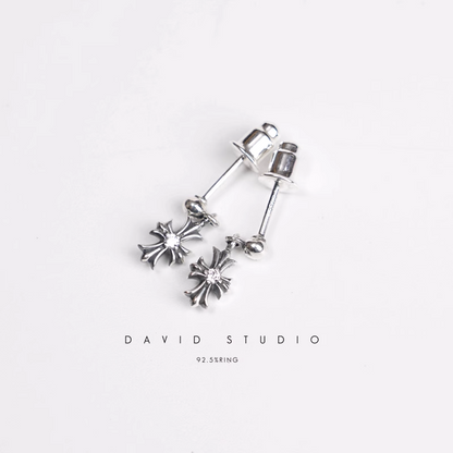 TINY E CH PLUS DROP EARRINGS WITH DIAMONDS