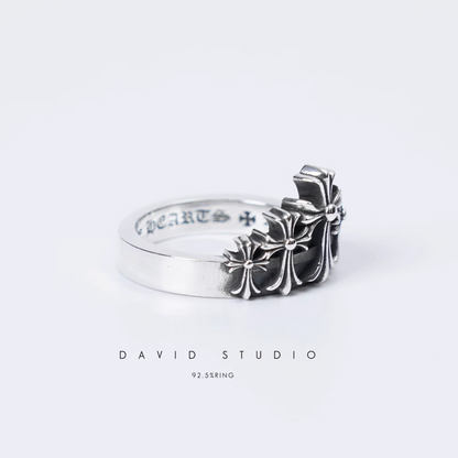 CHROME HEARTS CROSS CROWN RING