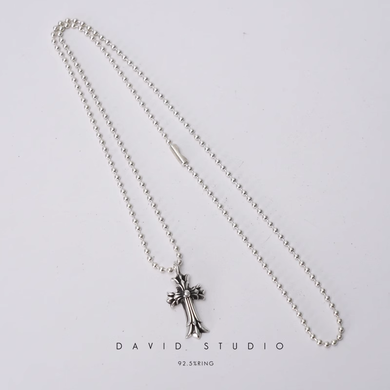 DOUBLE CROSS CHARM – BALL CHAIN