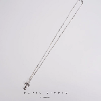 SMALL CROSS CHARM – TWIST CHAIN