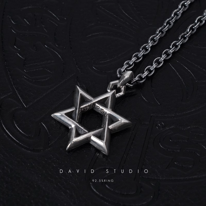 LARGE STAR OF DAVID PENDANT – PAPER CHAIN