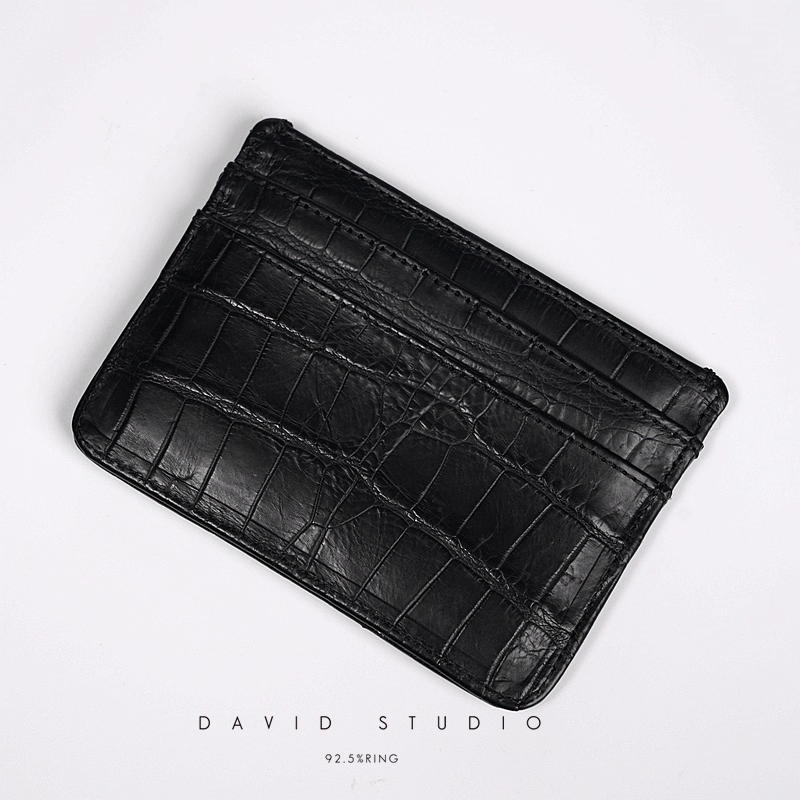 CROCODILE LEATHER CARD HOLDER