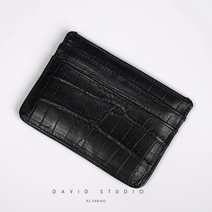CROCODILE LEATHER CARD HOLDER