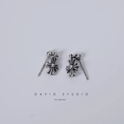 TINY E CH PLUS DROP EARRINGS