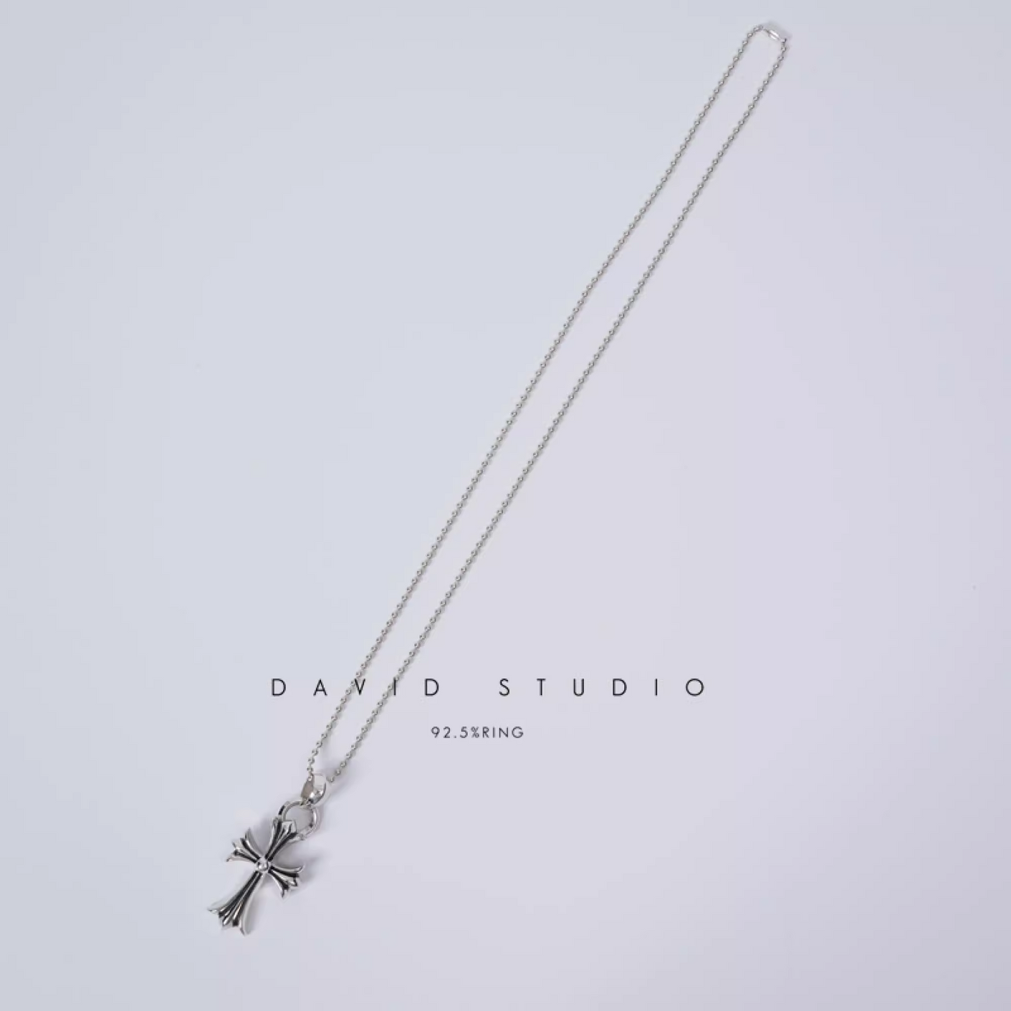 SMALL CROSS PENDANT WITH BAIL – BALL CHAIN