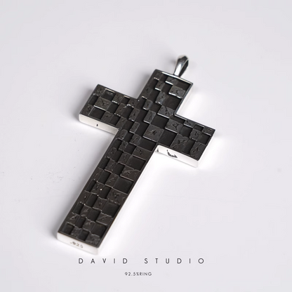 CHESSBOARD CROSS PENDANT