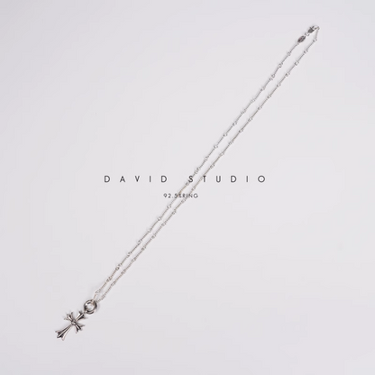 SMALL CROSS CHARM WITH BAIL – TWIST CHAIN