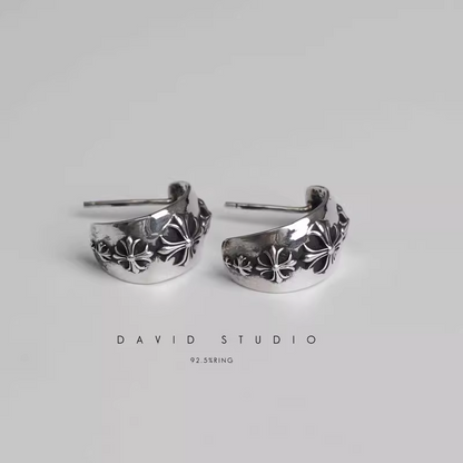 CH PLUS WIDE HOOP EARRING SMALL