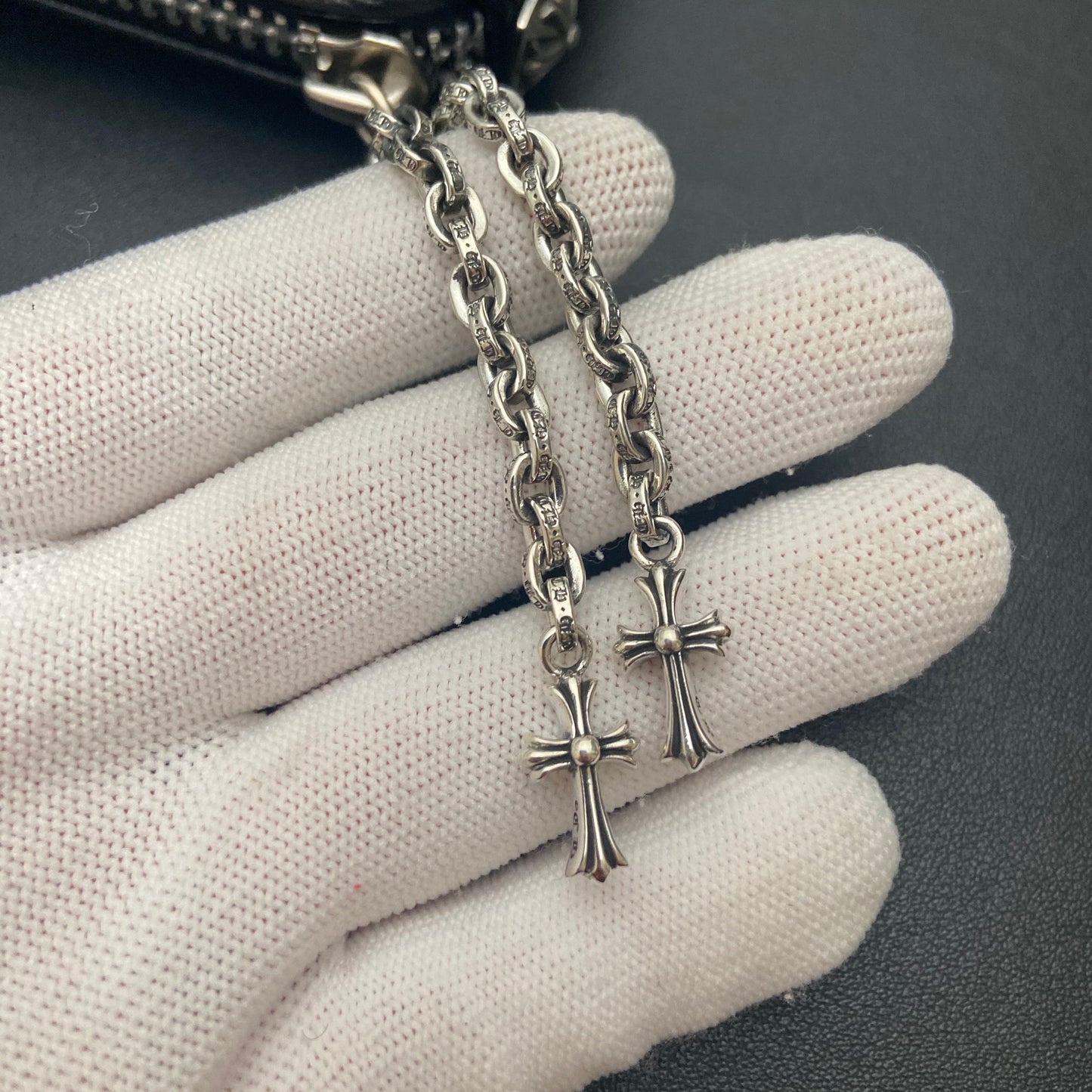 DOUBLE BABYFAT CROSS PAPER CHAIN ZIPPER WALLET