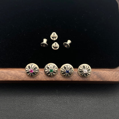 CROSS BALL STUD WITH DIAMOND