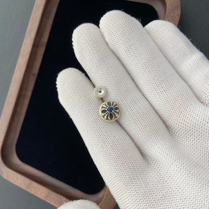 CROSS BALL STUD WITH DIAMOND