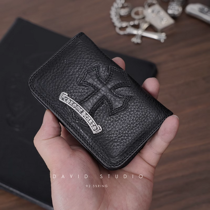 BIFOLD LEATHER BLACK WALLET