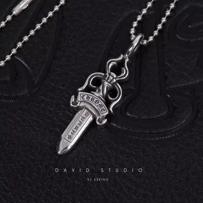 DOUBLE DAGGER PENDANT – BALL CHAIN